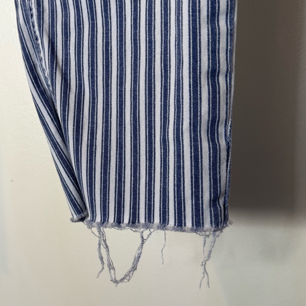 Zara Navy and White Striped Skinny Jeans - Women’s Denim - Picture 3 of 8
